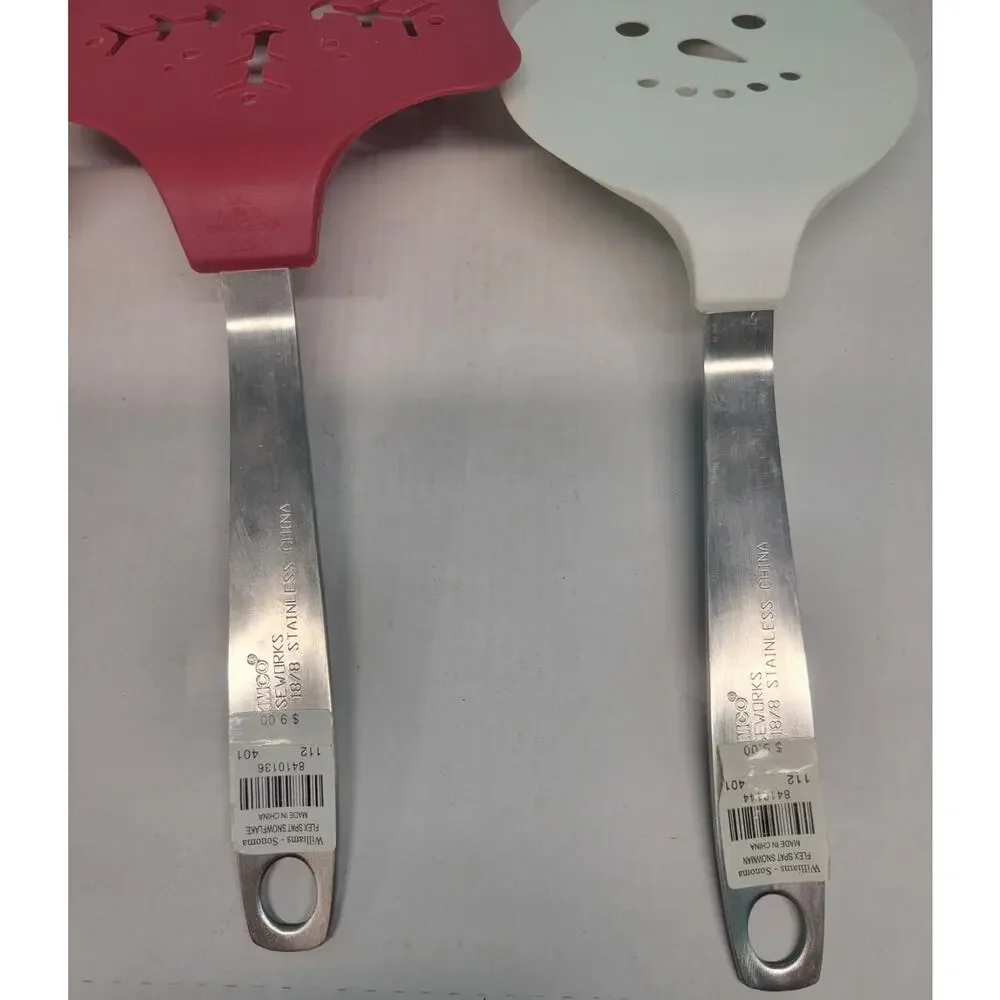 WIlliams Sonoma Snowflake Snowman Gingerbread Man Amco Spatulas Holiday Set of 3